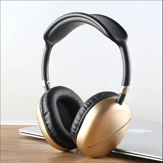 AKZ MAX10 Fără fir Bluetooth Over Ear Căști cu Radio cu 8 ore de Funcționare Aurii