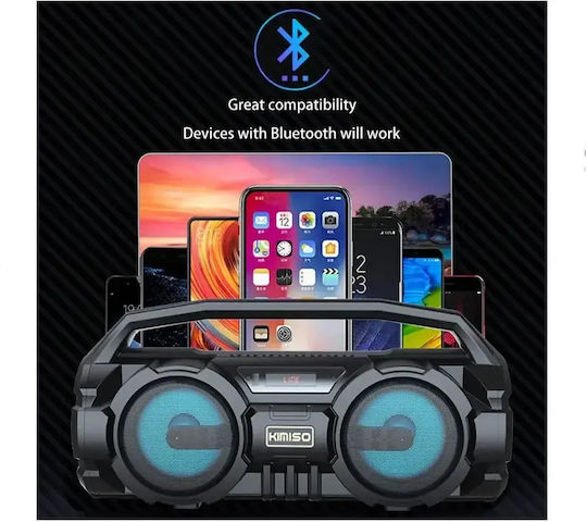 Kimiso KM-S1 Ηχείο Bluetooth 20W με Διάρκεια Μπαταρίας έως 8 ώρες Μαύρο