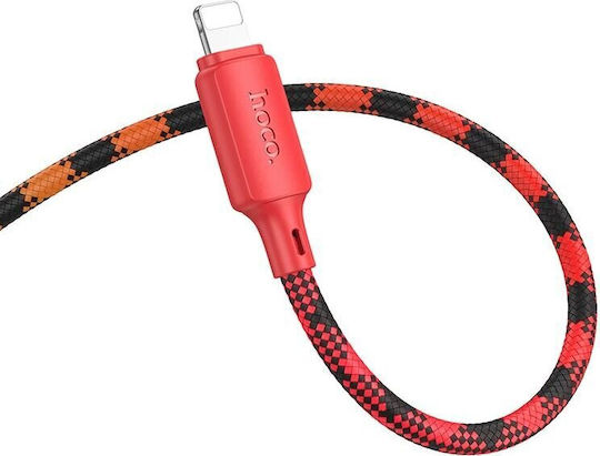 Hoco X116 Braided USB-A to Lightning Cable Red 1m