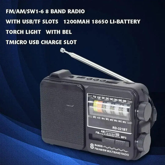 Cmik MK-153BT Mini Radio Battery with USB Black