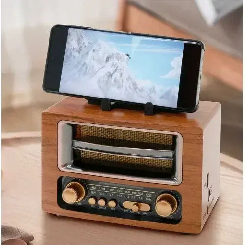 Cmik MK-262BT Retro Portable Radio Rechargeable with Bluetooth and USB Brown