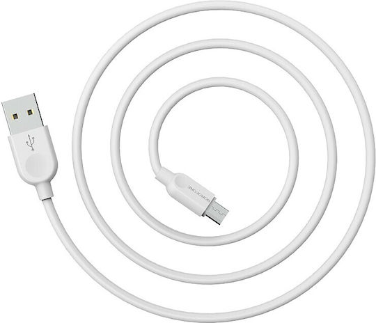 Borofone BX14 Regular USB 2.0 spre micro USB Cablu Alb 2m 1buc
