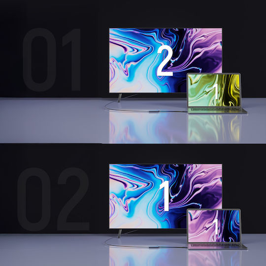 Wozinsky Конвертор USB-C женски към HDMI женски Черен 1бр WACH-01