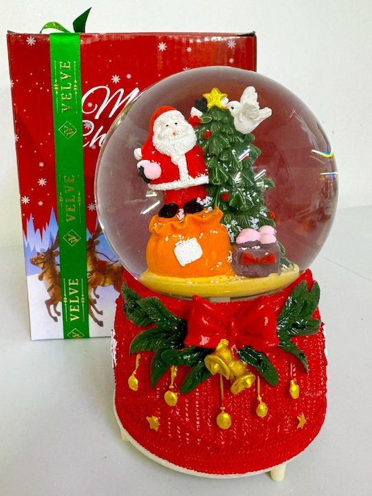 Weihnachtliche Schneekugel Beleuchtet mit dem Weihnachtsmann 10x16cm 1Stück