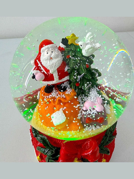 Weihnachtliche Schneekugel Beleuchtet mit dem Weihnachtsmann 10x16cm 1Stück