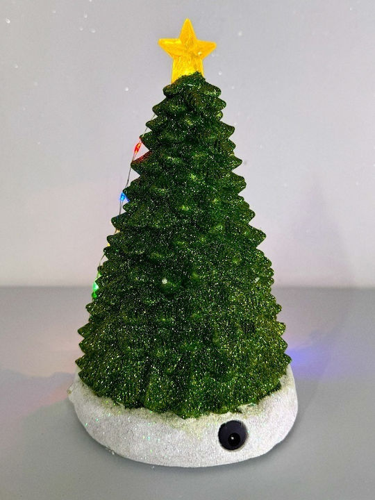 cu lumină LED Decorațiune de Crăciun Plastic Braduleț 22cm. Electrică Împodobit Verde