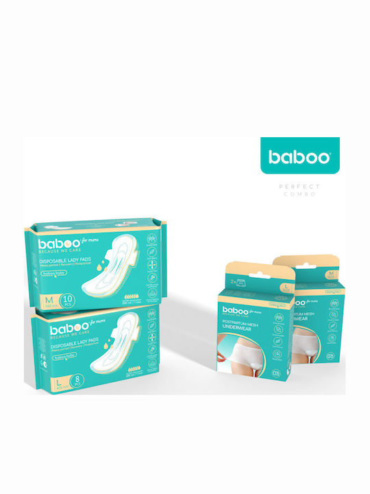 Set Chiloți Pentru Maternitate Postnatal Din Plasă Baboo 2 Bucăți Mărimea L