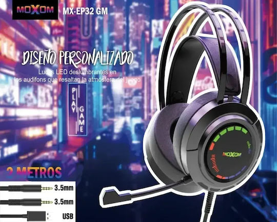 Moxom MX-EP32 Over Ear Gaming Headset with Connection 2x3.5mm / USB