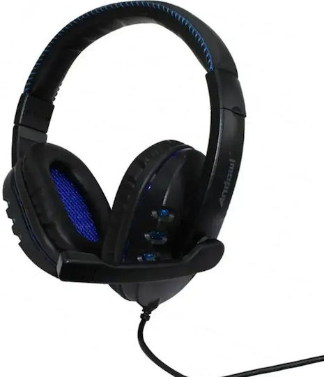 Andowl S-359 Over Ear Gaming Headset με σύνδεση USB Black / Red