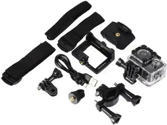 ACQ-V1 Action Camera Full HD (1080p) Υποβρύχια (με Θήκη) με Οθόνη 2" Μπλε