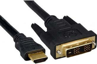 Dvi 18+1 M Hdmi M Видео Кабел 3м Позлатени Конектори Черен Blister Logo