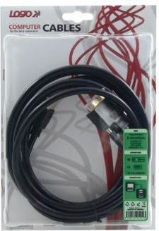 Dvi 18+1 M Hdmi M Видео Кабел 3м Позлатени Конектори Черен Blister Logo