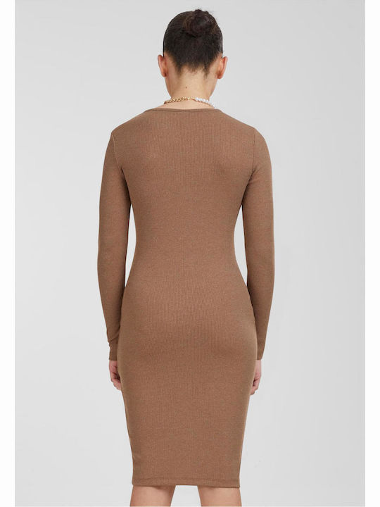 Midi Kleid Dark Khaki