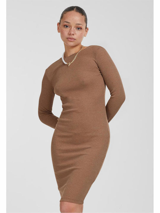 Midi Kleid Dark Khaki