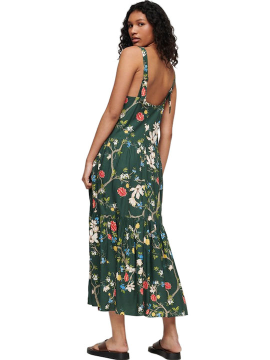 Rochie Maxi Stratificată D2 Stud Woven W8011725a-2gz Verde