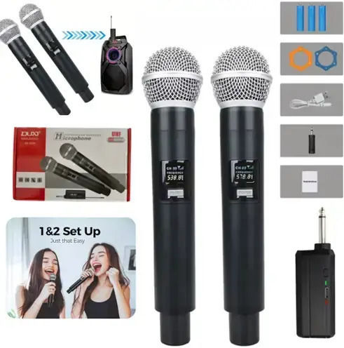 DX-202A Σετ Ασύρματο Μικρόφωνο Χειρός για Φωνητικά