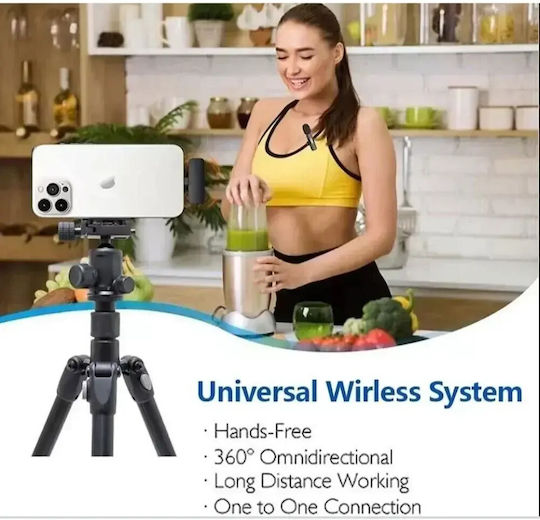 Arrango AC48830 Wireless Condensator (Diafragmă Mică) Microfon Πέτου, Clip On pentru Cameră