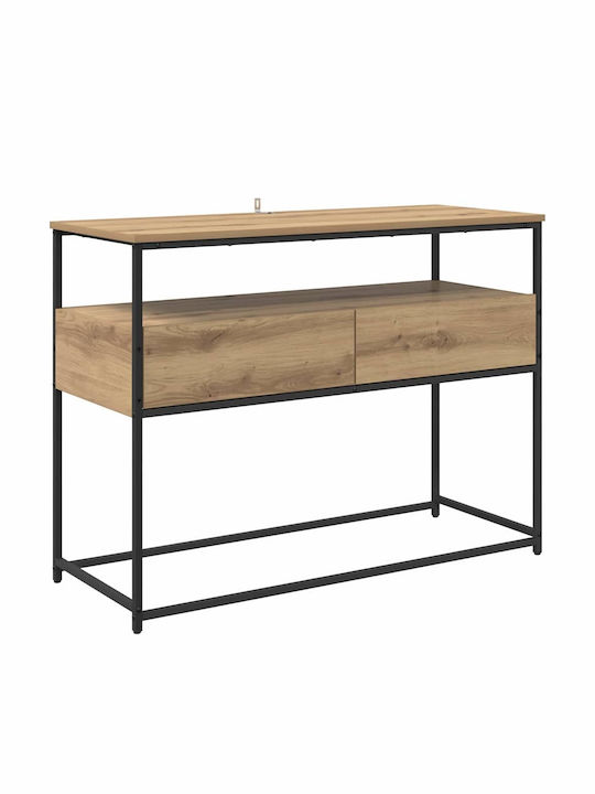 Κονσόλα από Ξύλο & Μέταλλο Artisan Oak Μ100xΠ40xΥ75εκ.