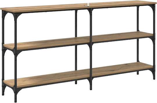 Console Table Wood & Metal Artisan Oak L150xW29xH75cm