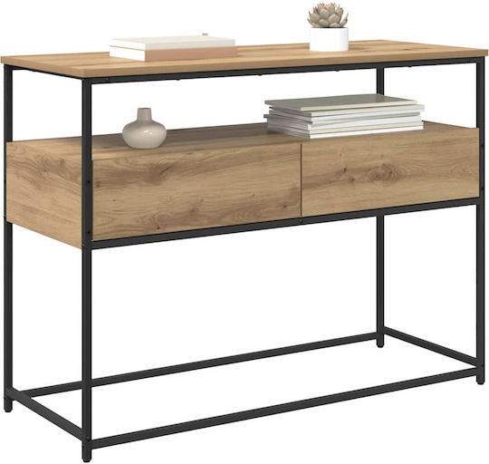 Κονσόλα από Ξύλο & Μέταλλο Artisan Oak Μ100xΠ40xΥ75εκ.