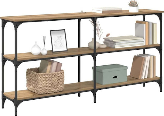 Console Table Wood & Metal Artisan Oak L150xW29xH75cm