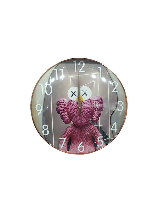 Pink Wall Clock 12x4.5cm
