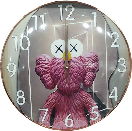 Pink Wall Clock 12x4.5cm