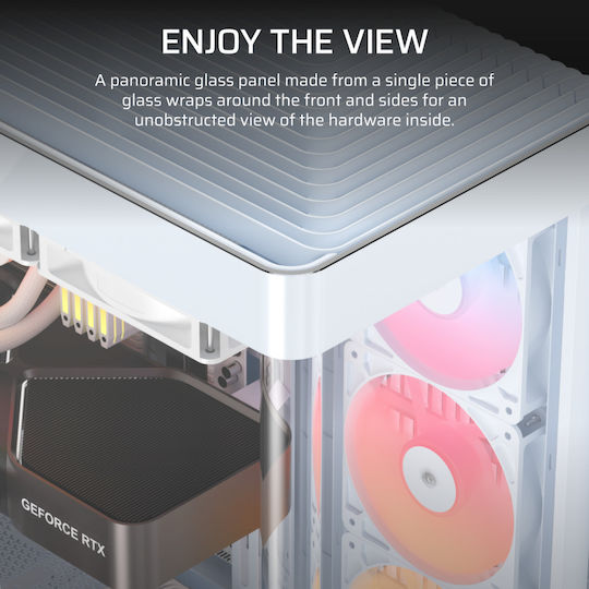 Corsair Frame 4500X RS-R ARGB Gaming Midi Tower Computer Case with Side Window White