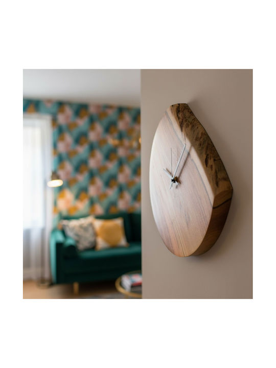 Polihome Wall Clock Wooden 35x3cm
