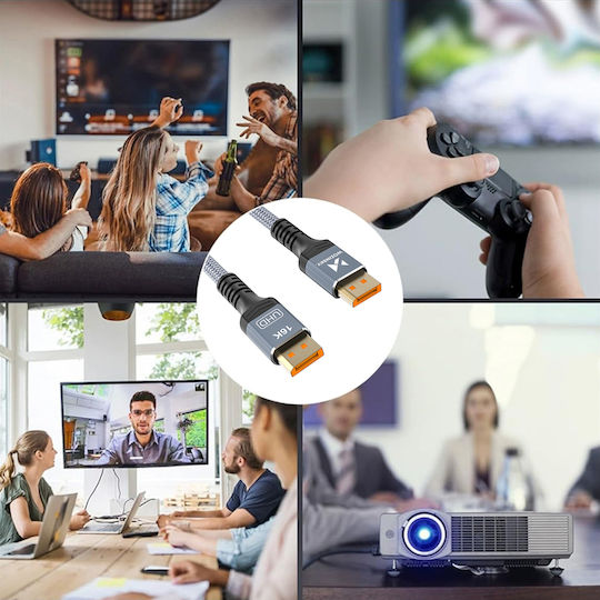 Wozinsky Cable DisplayPort male - 1m Μαύρο