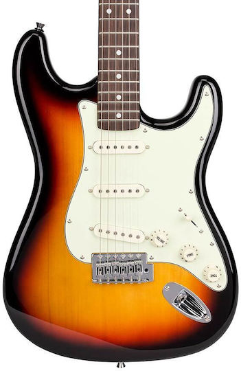 SX Guitars SST62-3TS Електрическа Китара с SSS Конфигурация на Пикапите Избухване с Калъф