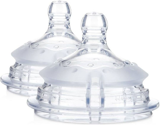 Nuby Silicone Baby Bottle Teats Medium Flow for 3+ months 2pcs