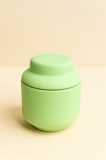 Handgemachte Aromatische Soja Kerze in Handgefertigtem Gefäß Grün 11x9cm 780g