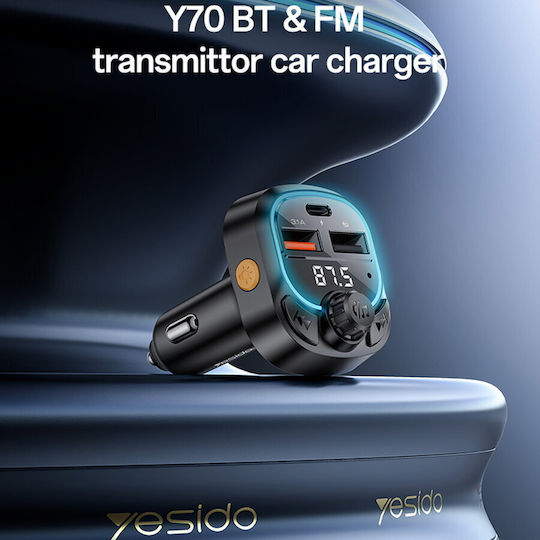 Yesido FM Transmitter Αυτοκινήτου με Bluetooth