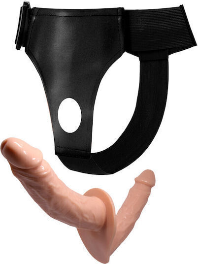 Aph Strap On Reglabil Realist Dildo Dublu 180mm & 150mm