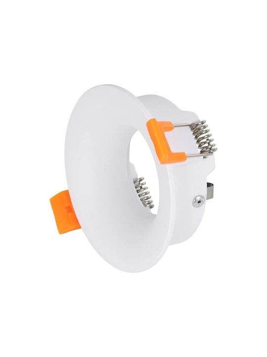 kelvo Metalic Cadru pentru Spoturi GU10 Alb 8.5x8.5cm. 1buc kelvo Metalic Cadru pentru Spoturi GU10 Alb 8.5x8.5cm. 1buc