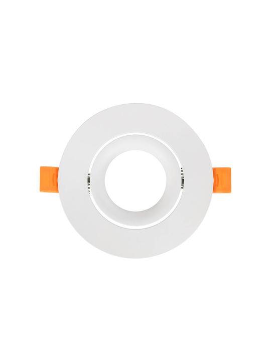 kelvo Metallic Frame for Spot GU10 White 10.5x10.5cm. 1pcs