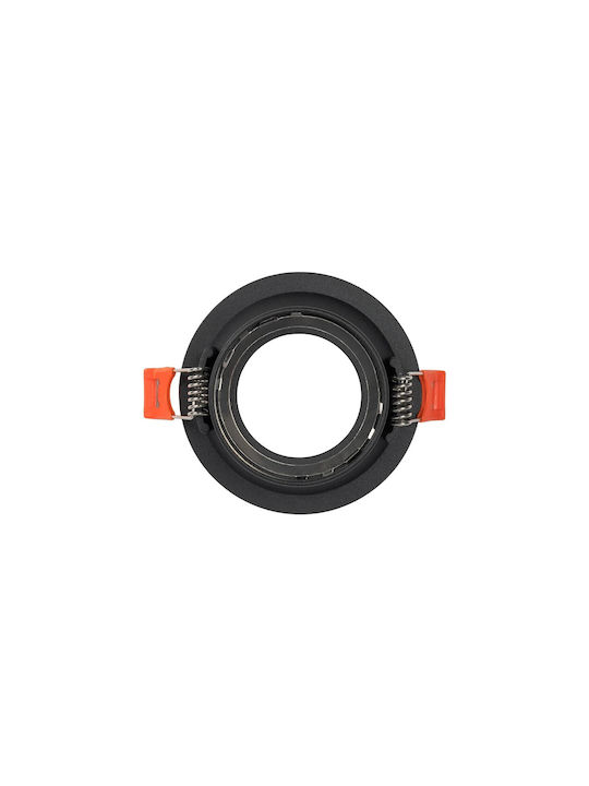 kelvo Delta Μεταλλικό Πλαίσιο για Σποτ GU10 Μαύρο 8.5x8.5εκ. 1τμχ