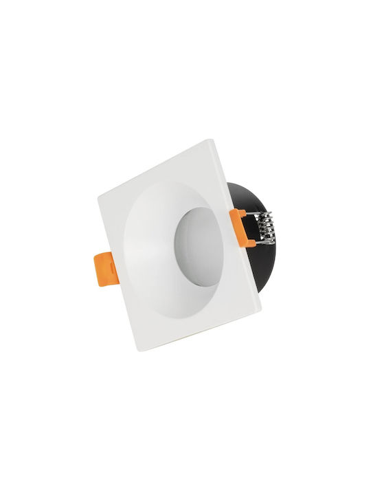 kelvo Metalic Cadru pentru Spoturi GU10 Alb 8.5x8.5cm. 1buc kelvo Metalic Cadru pentru Spoturi GU10 Alb 8.5x8.5cm. 1buc