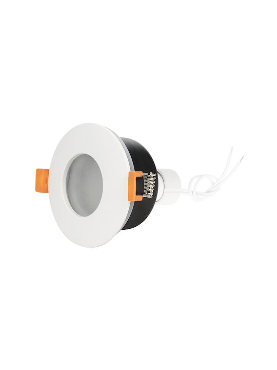 kelvo Metallic Frame for Spot GU10 White 8.5x8.5cm. 1pcs