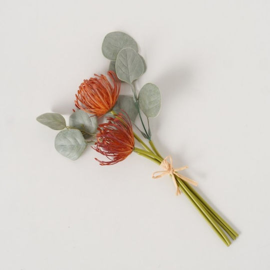 Künstlicher Blumenstrauß 35 cm Tiefer Orangerot