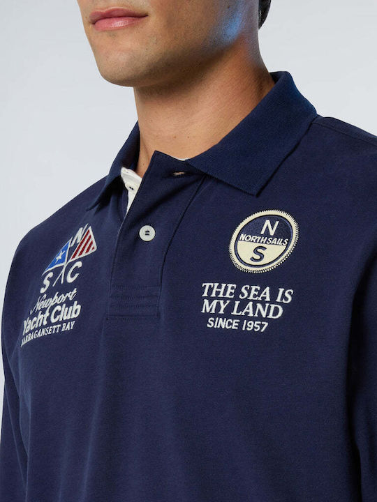 Polo Μπλούζα Μακρυμάνικη Navy Μπλε