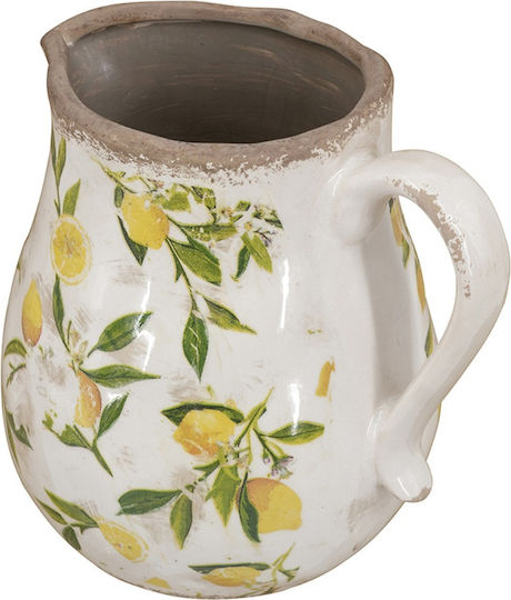 Artekko Βάζο Κεραμικό Lemon Κίτρινο Φ20xΥ20cm