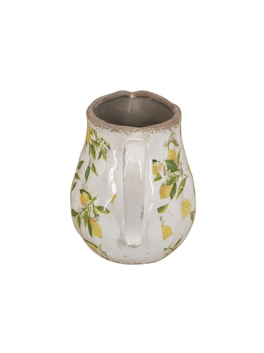 Artekko Διακοσμητικό Βάζο Keramik Lemon Gelb 20x16.5x20cm 1Stück