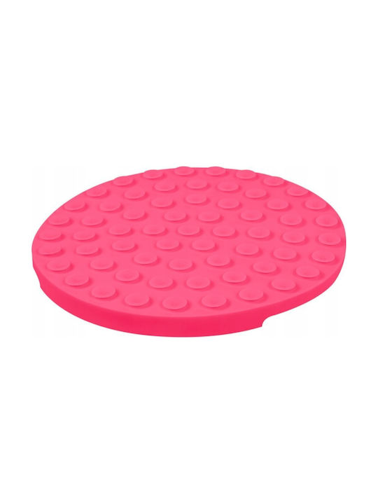 Silicone Licking Mat Collar Wau Dog Round 21.1x21.1x3cm Pink