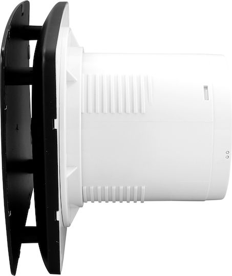 Commel Wall-mounted Ventilator Bathroom 100mm Black