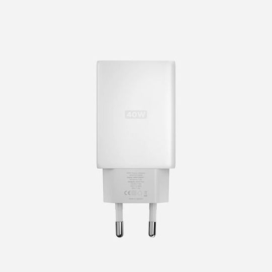 Nomad Φορτιστής Χωρίς Καλώδιο GaN με Θύρα USB-C 40W Power Delivery Λευκός