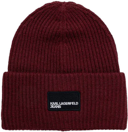 Beanie Frauen Beanie Gestrickt in Burgundisch Farbe