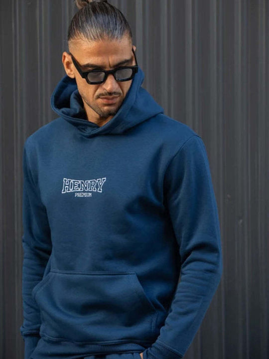Sweatshirt with Hood Blue