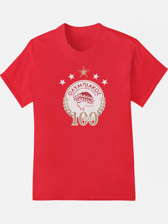 T-shirt Olympiakos Osfp Olympiako Fans Club Piraeus 100 Years Red